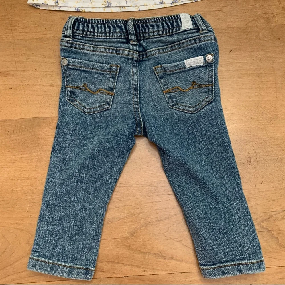Toddler 7 for All Mankind Jeans Size 12 months & 2 Tops